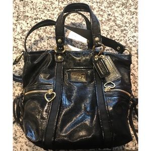 Coach poppy spotlight tote handbag